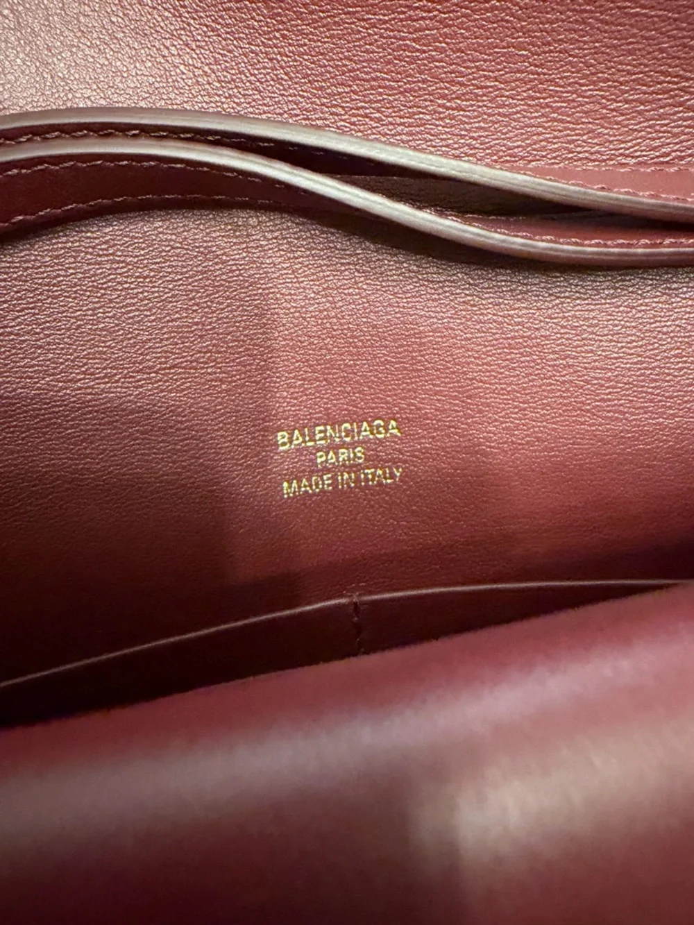 Balenciaga Bel Air Strap Clutch Bag in Burgundy - Picture 7 of 7